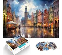 Puzzle para adultos, 1000 piezas, diseño de la ciudad vieja de Cracovia, diversión familiar, 26 x 38 cm