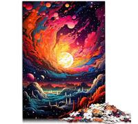 Puzzle para adultos, 1000 piezas, diseño de planeta neón, juguete de rompecabezas de 50 x 70 cm, desafío para la inteligencia cerebral, juguete adictivo para adolescentes a partir de 14 años