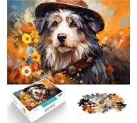 Puzzle para adultos, 1000 piezas, dulce pastor alemán, competencia de velocidad manual, 26 x 38 cm, alivio del estrés, desafío difícil