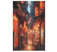 Puzzle para adultos 1000 piezas estilo japonés rompecabezas de madera creativos, juego práctico, decoración familiar, 78 × 53 cm