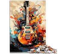 Puzzle para adultos, 1000 piezas, guitarra eléctrica estética, el puzle, decoración única del hogar y regalos para adolescentes a partir de 14 años, 26 x 38 cm