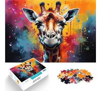 Puzzle para adultos, 1000 piezas, jirafa, competencia de velocidad manual, 26 x 38 cm, juego educativo para cumpleaños y Navidad