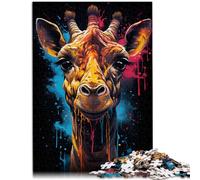 Puzzle para adultos, 1000 piezas, jirafa de cuento de hadas, competencia de velocidad manual, 50 x 75 cm, una obra de arte para adolescentes a partir de 14 años