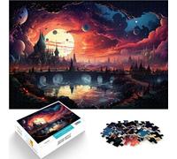 Puzzle para adultos, 1000 piezas, juego de pensamiento de paisajes, ayuda al cerebro a entrenar juguetes adictivos para promover la paciencia, 26 x 38 cm