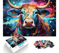 Puzzle para adultos, 1000 piezas, juego de pensamiento de vaca vieja, ayuda al cerebro a entrenar juguetes adictivos y promover la paciencia, 26 x 38 cm