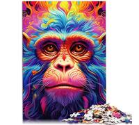 Puzzle para adultos, 1000 piezas, juego familiar Art Monkey para y 26 x 38 cm, juego familiar para aliviar el estrés, difícil desafío para adolescentes a partir de 14 años