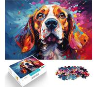 Puzzle para adultos, 1000 piezas, juguete educativo de beagle, juegos familiares, 26 x 38 cm, adecuado como decoración de escritorio para niños de 14 años