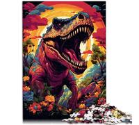 Puzzle para adultos, 1000 piezas, juguete educativo de dinosaurios, juegos familiares, 26 x 38 cm, alivio del estrés, vacaciones en casa, matar tiempo