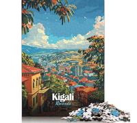 Puzzle para adultos, 1000 piezas, Kigali, paisaje urbano de Ruanda, rompecabezas para adultos, puzles de cartón, divertidos, 38 x 26 cm, 1000 unidades