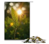 Puzzle para adultos 1000 piezas. La luz del sol brilla a través de las ramas y las hojas proyectando sombras moteadas. Puzzle de madera juego educativo desafío juguete 1000 piezas (38x26 cm).