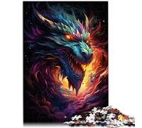 Puzzle para adultos, 1000 piezas, llama de dragón, competencia de velocidad manual, 38 x 52 cm, toda la familia