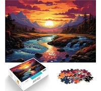 Puzzle para adultos, 1000 piezas, milagros bajo el atardecer, diversión familiar, 26 x 38 cm, adecuado como decoración de escritorio para niños a partir de 14 años