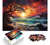 Puzzle para adultos, 1000 piezas, milagros bajo el atardecer, montaje de patrón, 26 x 38 cm, alivio del estrés, difícil desafío para adolescentes a partir de 14 años