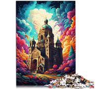 Puzzle para adultos, 1000 piezas, monasterio de Czestochovia, compilación de patrones, 50 x 70 cm, adecuado como decoración de escritorio para adolescentes a partir de 14 años