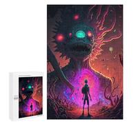 Puzzle para adultos, 1000 piezas, Monster Encounter en bosque oscuro, rompecabezas enigmático para adultos, regalo de cumpleaños, Navidad, 1000 unidades