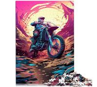 Puzzle para adultos, 1000 piezas, motociclistas, rompecabezas de actividad familiar, entrena tu cerebro y tus manos para adolescentes a partir de 14 años, 26 x 38 cm