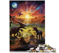 Puzzle para adultos, 1000 piezas, mundo de dinosaurios, difícil y desafiante, 26 x 38 cm, gran regalo para toda la familia para adolescentes a partir de 14 años