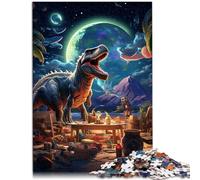 Puzzle para adultos, 1000 piezas, mundo de dinosaurios, juguete para pensar, 26 x 38 cm, colección de artistas, arte visual, adecuado para jóvenes a partir de 14 años