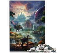 Puzzle para adultos, 1000 piezas, mundo de dinosaurios, rompecabezas de actividad familiar, 26 x 38 cm, regalos para amigos y familiares para adolescentes a partir de 14 años