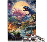 Puzzle para adultos, 1000 piezas, mundo de dinosaurios, rompecabezas educativo mejora la memoria para adolescentes a partir de 14 años, 26 x 38 cm