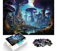 Puzzle para adultos, 1000 piezas, mundo de hongos de fantasía sofisticado, regalos de 26 x 38 cm, decoración única para el hogar y regalos para niños a partir de 14 años