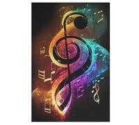 Puzzle para adultos, 1000 piezas, música en vivo de neón, rompecabezas de madera para niños, 78 x 53 cm