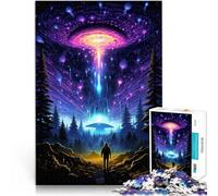 Puzzle para adultos, 1000 piezas, nave espacial extraterrestre, el puzle, 38 x 52 cm, regalo de cumpleaños, decoración de pared para adolescentes a partir de 14 años