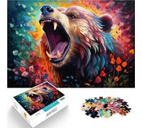 Puzzle para adultos, 1000 piezas, oso educativo, 26 x 38 cm, decoración única para el hogar y regalos para adolescentes a partir de 14 años