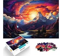 Puzzle para adultos, 1000 piezas, paisaje atardecer, juguete para pensar, 26 x 38 cm, juego sofisticado y familiar para adolescentes a partir de 14 años