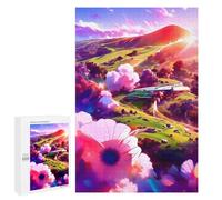 Puzzle para adultos, 1000 piezas, paisaje de fantasía con flores, rompecabezas enigmático para adultos, regalo de cumpleaños, Navidad, 1000 unidades