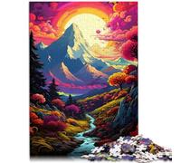 Puzzle para adultos 1000 piezas Paisaje de montaña El rompecabezas Desafío de inteligencia cerebral Juguetes adictivos 14.96" x 20.47"