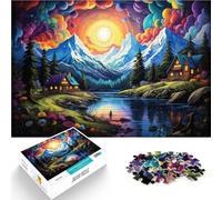 Puzzle para adultos 1000 piezas Paisaje de Montaña Fantástica Decoración del Hogar Puzzle Juguetes Impresionantes Regalos y Juguetes 14.96" x 20.47"