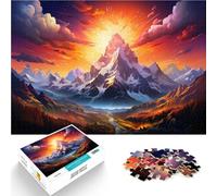 Puzzle para adultos 1000 piezas Paisaje de montaña Le Puzzle 14.96 pulgadas x 20.47 pulgadas Regalo de cumpleaños, Regalos, Mural para adolescentes Edad 14+