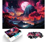 Puzzle para adultos, 1000 piezas, paisaje japonés rosa, difícil, rompecabezas duro, alivio del estrés, vacaciones en casa, matar el tiempo, 26 x 38 cm