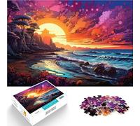Puzzle para adultos 1000 piezas Paisaje Juguetes educativos Juegos de Familia 38x52 cm con cartel surtido y hoja de preguntas