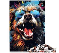 Puzzle para adultos, 1000 piezas, perro colorido, 50 x 70 cm, refuerza el amor entre parejas para adolescentes a partir de 14 años