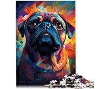 Puzzle para adultos 1000 piezas Pug Jardín del Edén Juego de rompecabezas Lista de deseos de Navidad con Papá Noel 19.7 pulgadas x 29.5 pulgadas para adolescentes a partir de 14 años