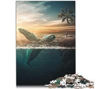 Puzzle para adultos, 1000 piezas, puzle de tortugas para toda la familia, cada pieza es única, sofisticado juego familiar para adolescentes a partir de 14 años, 26 x 38 cm