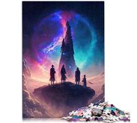 Puzzle para adultos, 1000 piezas, "Ritual sobre las nubes", sofisticado juego regalo, 50 x 70 cm, con póster a juego y hoja de preguntas
