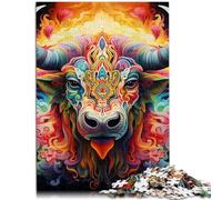 Puzzle para adultos, 1000 piezas, rompecabezas de animales de búfalo, juego educativo, juguete desafío, regalo de cumpleaños para adolescentes a partir de 14 años, 26 x 38 cm
