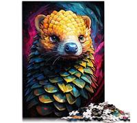 Puzzle para adultos, 1000 piezas, rompecabezas de aprendizaje de animales de Pangolina, 38 x 52 cm, adecuado para la decoración de escritorio