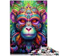 Puzzle para adultos, 1000 piezas, rompecabezas de mono psicodélico, juego familiar, alivio del estrés, desafío difícil, 26 x 38 cm