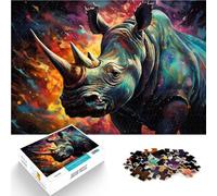 Puzzle para adultos, 1000 piezas, rompecabezas de rinoceronte, juguete de 50 x 70 cm, desafío para la inteligencia cerebral, juguete adictivo para adolescentes a partir de 14 años