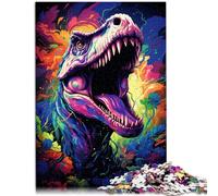Puzzle para adultos, 1000 piezas, rompecabezas educativo de dinosaurios, alivio del estrés para adolescentes a partir de 14 años, 26 x 38 cm