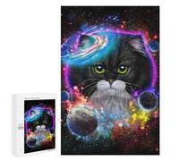 Puzzle para adultos 1000 piezas rompecabezas gato cósmico retrato 6 rompecabezas para adultos juego mental análisis y lógica regalos de cumpleaños y regalos únicos 1000 PCS