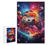 Puzzle para adultos, 1000 piezas, rompecabezas para adolescentes, controlador de juegos vibrante, obra de arte, 44 puzles, juguetes, decoración de pared, ensamblaje de patrones, interacción entre