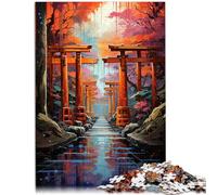 Puzzle para adultos 1000 piezas Santuario Fushimi Inari Taisha Juguetes educativos Juegos de Familia 50x70cm Regalo de cumpleaños Regalos Decoración Pared