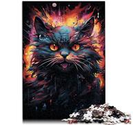 Puzzle para adultos 1000 piezas Space Magic Cat Puzzle para juego educativo Desafío Juguete 50x70cm Juego estimulante y juego familiar