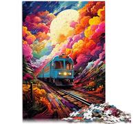 Puzzle para adultos 1000 piezas Tren Decoración del hogar Puzzle Toys es ideal como regalo para toda la familia de 19,7 pulgadas x 29,5 pulgadas para adolescentes de 14 años y mayores