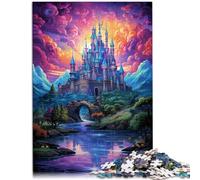 Puzzle para adultos 1000 piezas Un gran castillo por encima de la ciudad 19.7 pulgadas x 29.5" Juego Familiar Alivio del Estrés Puzzle de desafío difícil